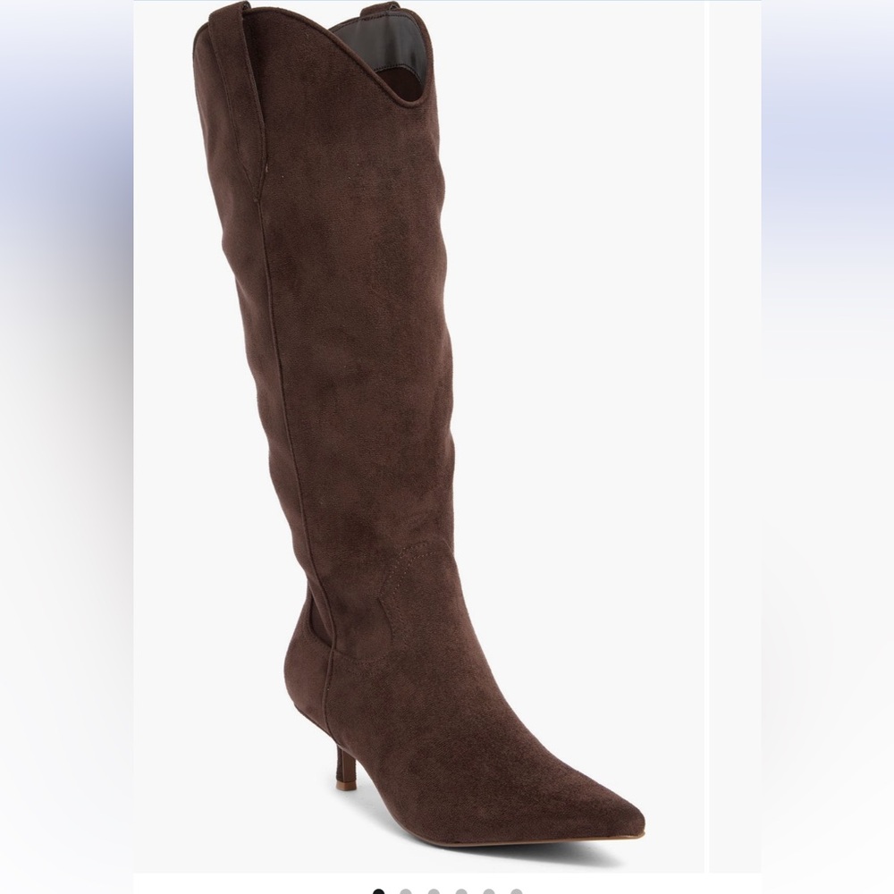 Britt knee high Western-Inspired Pointed-Toe Boots